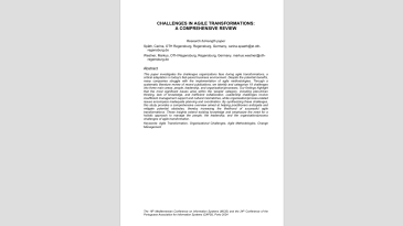 thumbnail of medium Podcast version of paper „Challenges in Agile Transformations“