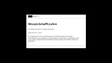 thumbnail of medium Wissen.Schafft.Lehre Eva Johannsen "The Multiple Streams Approach in policy making"