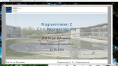thumbnail of medium Screencast der Vorlesung Programmieren 2 (C++ IT2) vom 15.05.2025