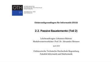 thumbnail of medium ZEGI: Passive Bauelemente (Teil 2)