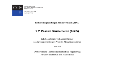 thumbnail of medium ZEGI: Passive Bauelemente (Teil 5)